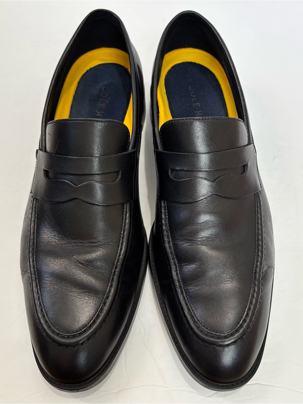 Cole Haan Classic Business Office Black Leather Newmark Grand Penny Loafer 12M